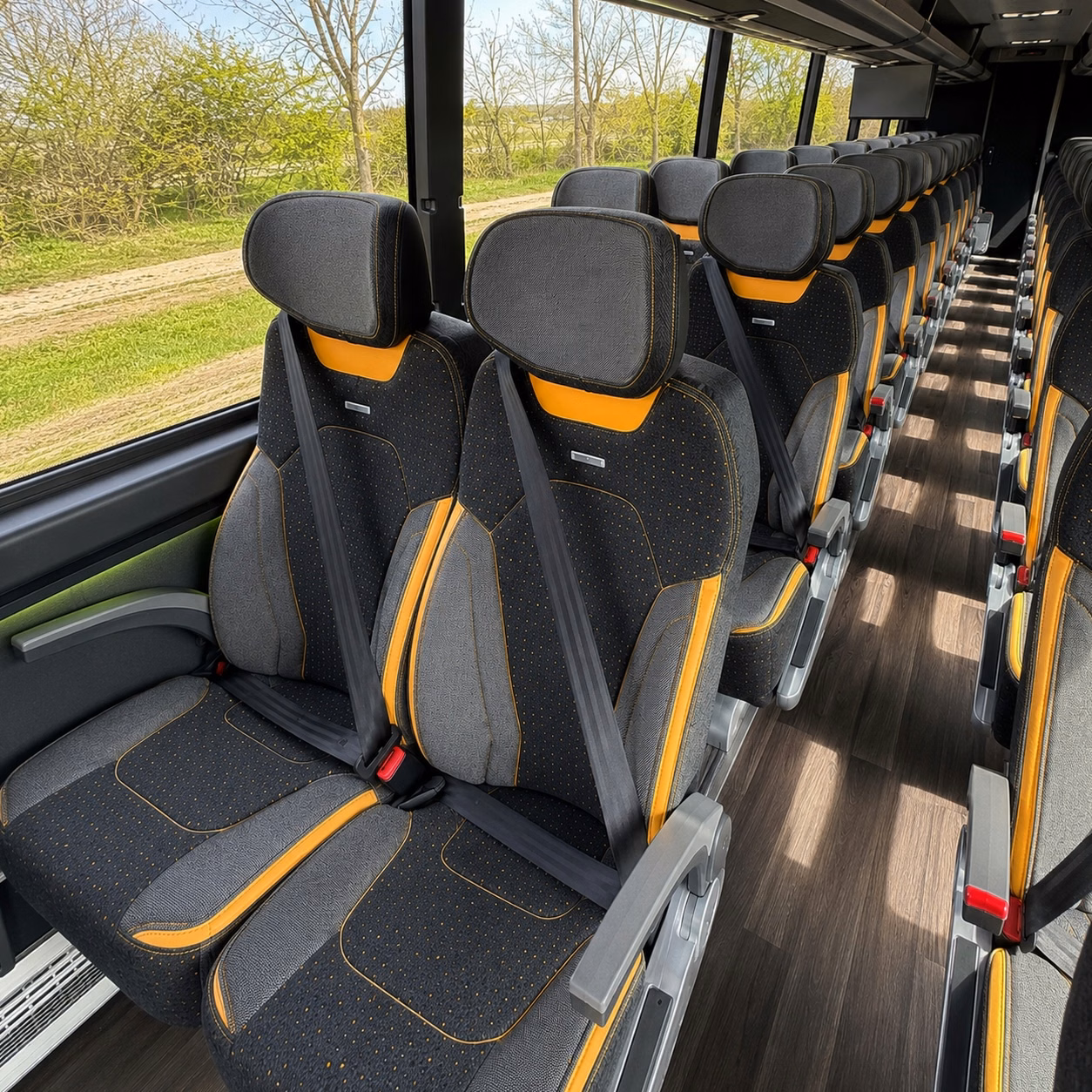 jurupa valley charter bus interior